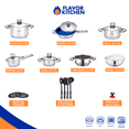 thumbnail image 2 of Batería de Cocina Flavor Kitchen Profesional 20 Piezas PRO20, 2 of 11