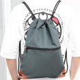 thumbnail image 7 of Vjnyvs Drawstring Backpack Water Resistant Drawstring Bags for Men Women Sackpack, 7 of 7