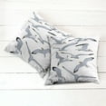 thumbnail image 2 of Ambesonne White Throw Pillow Cover 2 Pack, Flying Seagulls Cartoon, 24", Black White, 2 of 6