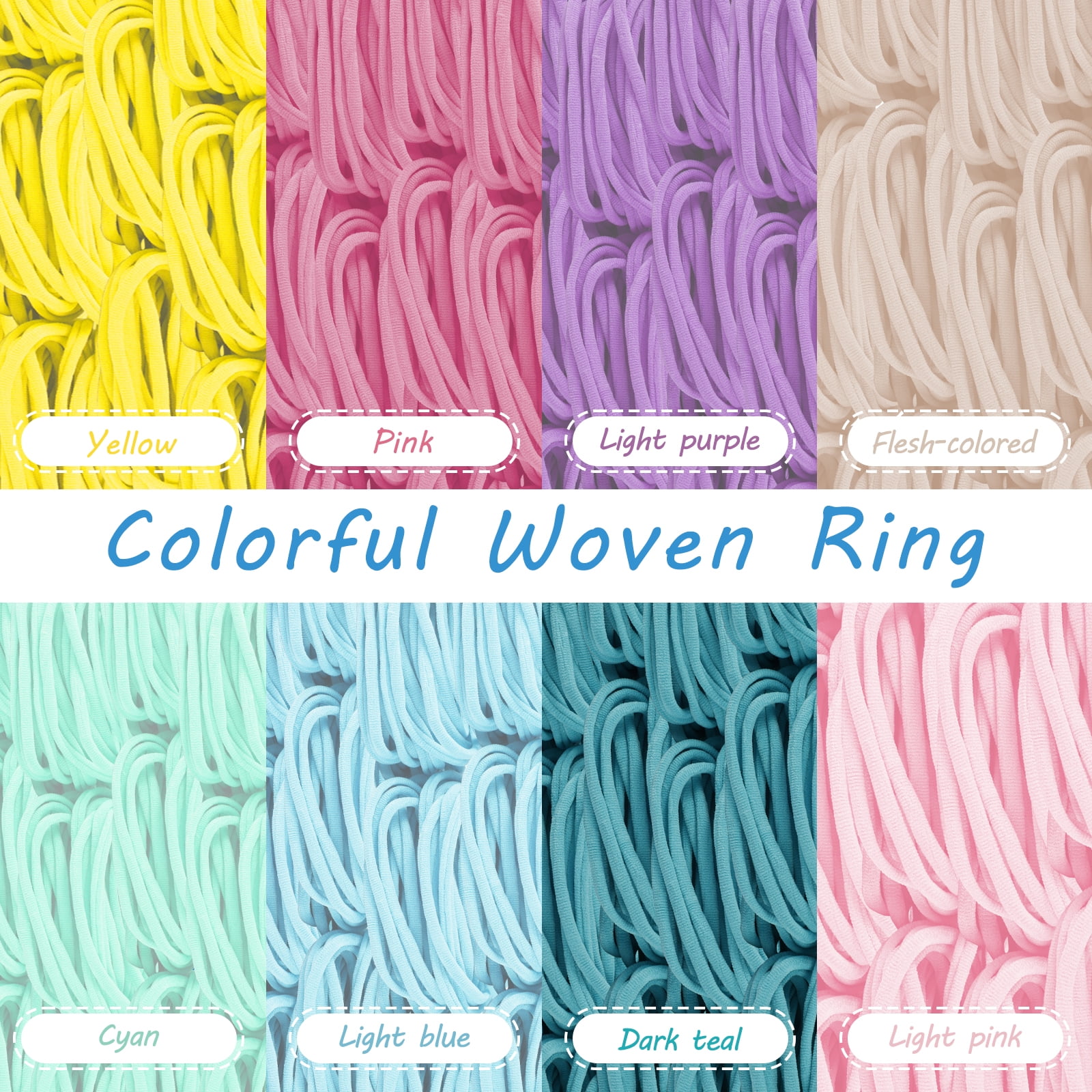 Threns 600Pcs Refill Loops for 7 inch Weaving Loom,8 Color Loom Loops for Potholder Making,Durable Nylon Craft Bands for Kids Adults DIY Projects