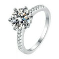 thumbnail image 7 of Apaison 925 Sterling Silver Shiny 1 Carat Moissanite Women Ring - Bridal Wedding Engagement Jewelry Gift, 7 of 7