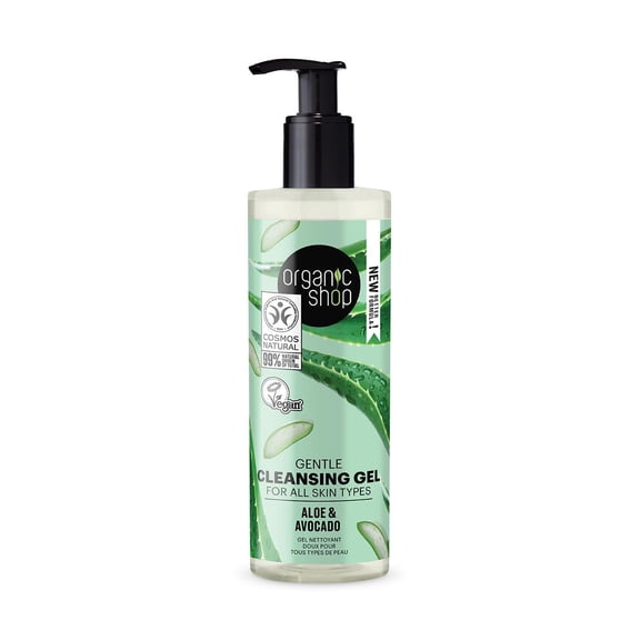 Organic Shop Avocado and Aloe Gentle Cleansing Gel for All Skin Types 200 ml