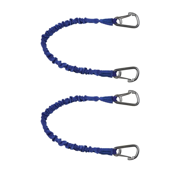 Extreme Max 3006.2903 BoatTector High-Strength Line Snubber & Storage Bungee, Value 2-Pack - 18" with Medium Hooks, Blue