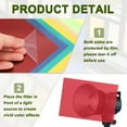 thumbnail image 3 of Uxcell 14 Pcs Hojas de Plástico de Color, Filtro de Gel de Corrección de Color Transparente Ámbar Impermeable 8.3 x 5.8" para Manualidades DIY, Iluminación LED, Fotografía (Rojo), 3 of 6