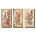 thumbnail image 2 of Designart "Victorian Lady Amid Rustic Pink Roses I" Rose Framed Wall Art Set Of 3 - Pink Traditional Frame Gallery Set For Office Decor, 2 of 6
