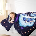 thumbnail image 3 of Homewish Kawaii Dog Queen Comforter Set,Cute Animal Comforter Sets Queen,White Cloud Decor,Colorful Stars Reversible,3-Piece,1 Comforter and 2 Pillowcases, 3 of 7