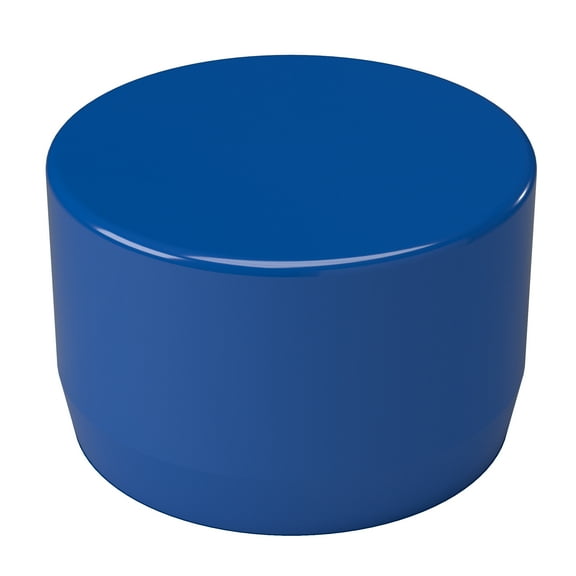 FORMUFIT F034EEC-BL-10 PVC External End Cap, Furniture Grade, 3/4 in. Size, Blue , 10-Pack