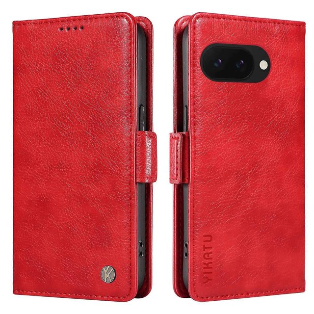 YIKATU YK-007 For Google Pixel 9a Case Side Buckle PU Leather Phone Cover Litchi Texture - Green