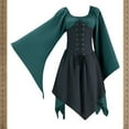 thumbnail image 4 of Idoravan Look！Costume party dresses for women Women's Medieval Retro Gothic Punk Dress October Festive Dresses S, 4 of 7