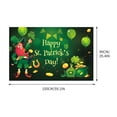 thumbnail image 5 of LSLJS St. Patrick's Day Banner Backdrop Decorations,35"x59" Fabric Green Leaves Trefoil Pattern Photo Background Irish Festival Flags Luck Green Yard Sign Spring Banners for Outdoor Party, 5 of 5