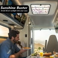 thumbnail image 3 of XYZCANDO Rabbit Easter Egg Skylight Cover Foldable RV Black Out Window Covers Camper Window Cover with Hook And Loop Sunproof UV Rays Protection Camper Trailer Fan Vent Cover White, 3 of 7