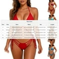 thumbnail image 3 of MGDXOX Bikini Sets for Women One Piece Side Adjustable Strappy Beach Swimwear Cut Out Casual Summer Swimsuit Red XL, 3 of 9