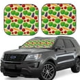 thumbnail image 6 of Kdxio Vegetable Print 2-Piece Sun Shade Front Windshield - Foldable Car Front Window Sunshades For Most Sedans Suv Truck, 6 of 6