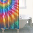 thumbnail image 4 of Rainbow Tie Dye Mandala Pattern Shower Curtain 36"x72" ,Bathroom Decorative Shower Curtains Set with 12 Hooks,Modern Waterproof Washable Shower Curtain, 4 of 6