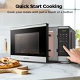 thumbnail image 2 of (Manufacturer Refurbished) Black + Decker 0.9 Cu Ft Microwave Oven Countertop , 6 Auto Menus, 10 Power Levels, Digital Panel, 900W Black (EM9P022DY), 2 of 5