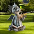 thumbnail image 4 of Garden Dragon Statue, Statue for Dwarf Garden Outdoor Garden Statue Garden Sculptures and Statues Statue Ornament Decoration Animals in Resin for Indo, 4 of 5