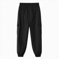 thumbnail image 5 of Gibobby Boys Pants Toddler Baby Boy Winter Active Jogger Pants Elastic Waist Pocket Solid Color Athletic Sweatpant 2T 3T 4T 5T 6T 7T 8T Little Boys Winter Pants(6-7 Years,Black), 5 of 7