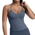 thumbnail image 1 of MIASHUI Camisoles pour Femmes Été Sans Manches Haut Décontracté avec Soutien-Gorge Intégré, Gris Foncé, TP, 1 of 5