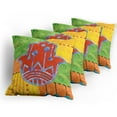 thumbnail image 5 of Ambesonne Hamsa Throw Pillow Cover 4 Pack, Colorful Frame Tribal, 24", Multicolor, 5 of 7