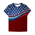 thumbnail image 4 of GERsome 4th of July T-Shirt for Women American Flag Patriotic Graphic Shirts Short Sleeve Crewneck Tee Summer Loose Fit Pullover Tops S-5XL, 4 of 4