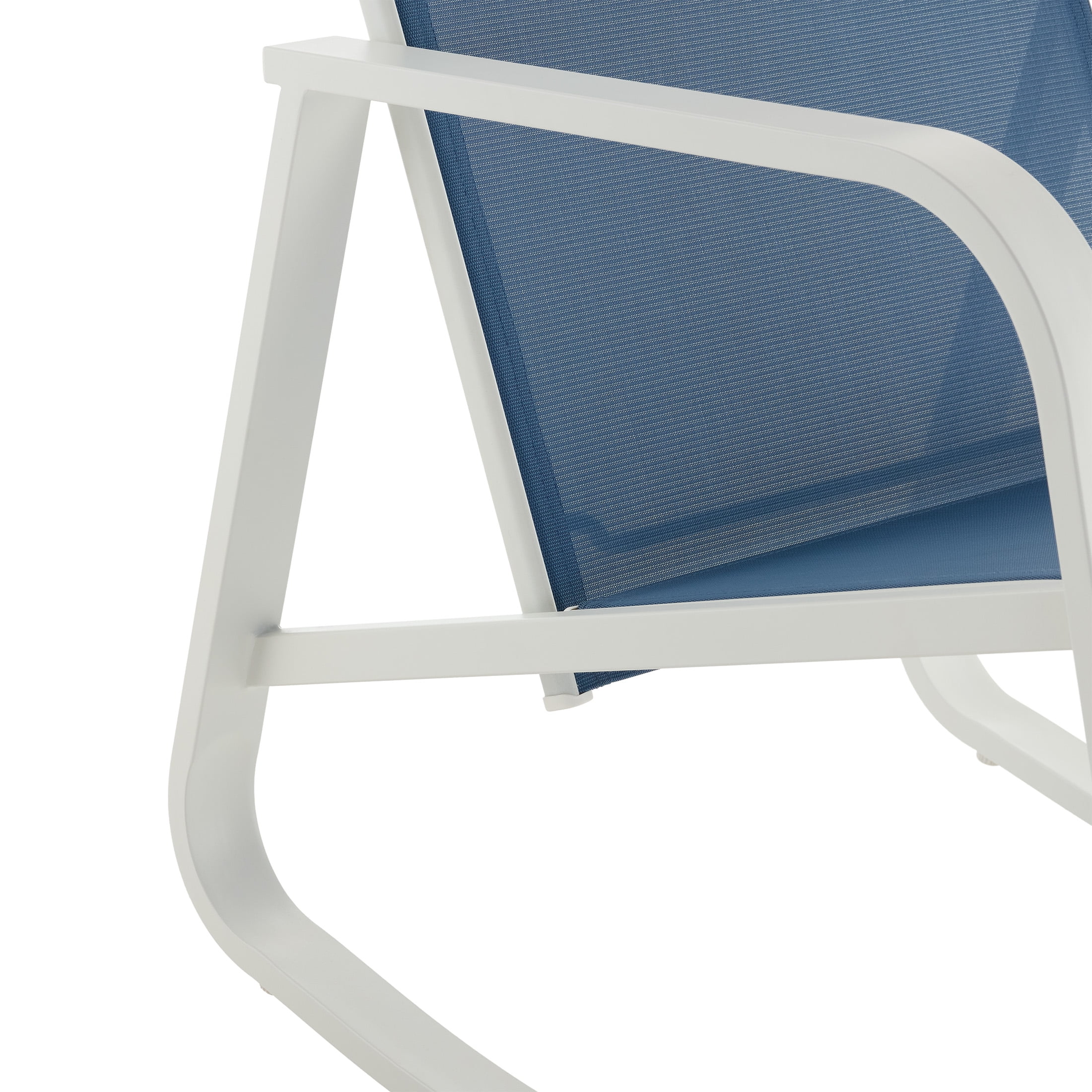 Mainstays Dashwood 3-Piece Steel Outdoor Rocker Chat Set, Blue