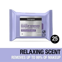 Neutrogena Makeup Remover Night Calming Wipes and Face Cleansing Towelettes, 25 Ct