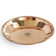 thumbnail image 5 of Indian Art Villa Copper Plain Puja Plate - Traditional 8" inch Handcrafted Ritual Accessory, 5 of 5