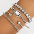 thumbnail image 2 of Fashion Jewelry 4 Pcs Crystal Bracelet Set Bohemian Design For Women Vintage Luxury Twisted Cuff Chains Armband Jewelry Accessories, 2 of 2
