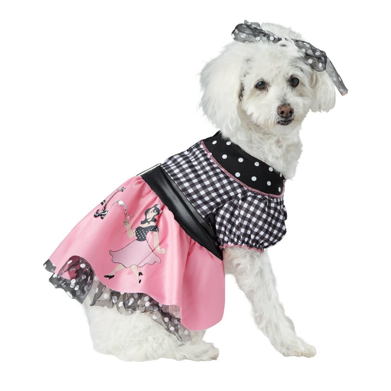 1950's Poodle Skirt Pooch 50's Pink Dress Pet Halloween