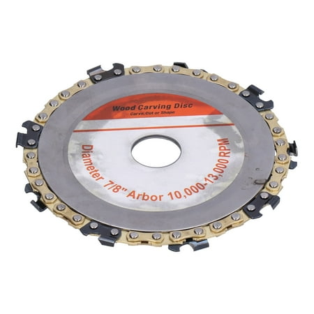 

ESTINK Wood Carving Chain Disc Grinder Saw Disc 5in Angle Grinder Chain Disc 9 Teeth Saw Wheel Wood Carving Circular Slotting Cutting Blade