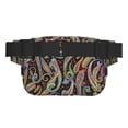 thumbnail image 3 of Disketp Watercolor Romantic Paisley Riñonera de Doble Capa, Bolsa de Cintura Ajustable para Viajes, Correr y Senderismo, Riñonera Ligera para Hombre y Mujer, 3 of 9