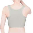 thumbnail image 4 of Moda compresión pecho carpeta mujeres sin mangas chaleco sólido corto camisetas sin mangas Pompotops  lopia987461, 4 of 9
