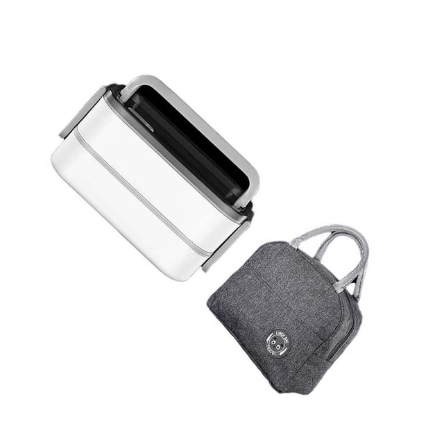 spellwife Heated Lunch Box Stainless Steel Insulated Lunch Container Leak-Proof Thermal Bento Box Meal Heater with Handle Food Warmer Box Type 2
