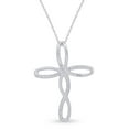 thumbnail image 3 of AFFY White Cubic Zirconia Infinity Cross Pendant Necklace in 14k White Gold Over Sterling Silver, 3 of 4
