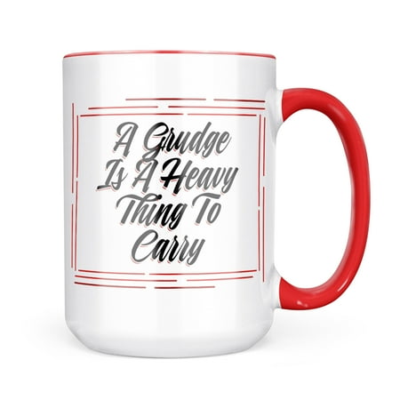

Neonblond Vintage Lettering A Grudge Is A Heavy Thing To Carry Mug gift for Coffee Tea lovers