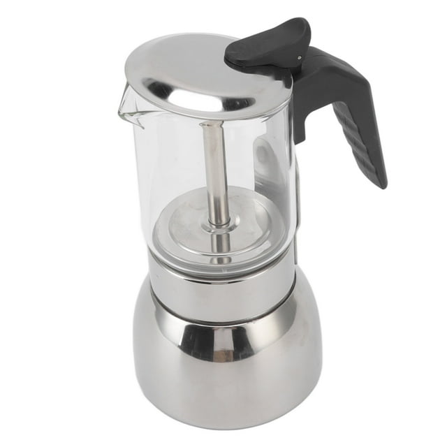Moka Coffee Maker,Glass Moka Pot Stainless Coffee Maker Moka Pot Coffee Maker Dependable Performance