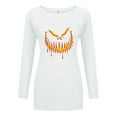 thumbnail image 4 of Pompotops Femmes O-Cou Impression en Vrac Mode Manches Longues Tops, 4 of 4
