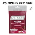 thumbnail image 3 of HALLS Relief Black Cherry Sugar Free Cough Drops, 25 Drops, 3 of 11