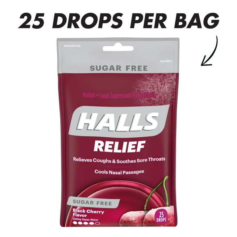 Halls Sugar Free Mentholyptus Cherry 32G - Tesco Groceries