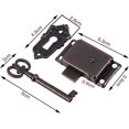 thumbnail image 2 of Antique Cabinet Door Lock, Antique Lock Set - Decorative Lock With Keys And Screws - For Mailboxes, Lockers, Cabinets, Toolbox, 2 of 2