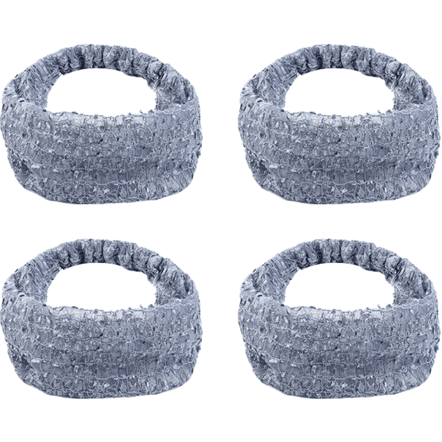 Diademas de encaje para mujer: 4 diademas de encaje floral anchas y elásticas impresionantes: pañuelos para el cabello de moda para mujer