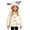 White, variant on Toddler Girls Fleece Coat, Hooded Velvet Warm Jacket With Matching Mini Bag, Button Front Winter Outerwear Red 1-2Years