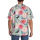 thumbnail image 3 of Balery Roses and Butterflies Camisa Casual de Manga Corta con Botones para Hombre, Texturizada, Estilo Cubano, para Playa, Verano-4X-Large, 3 of 5