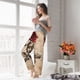 thumbnail image 5 of Balery Vintage Rose Botanical Art Pantalones de pijama para mujer, pijamas ultraligeros, pantalones de estar por casa-Large, 5 of 6