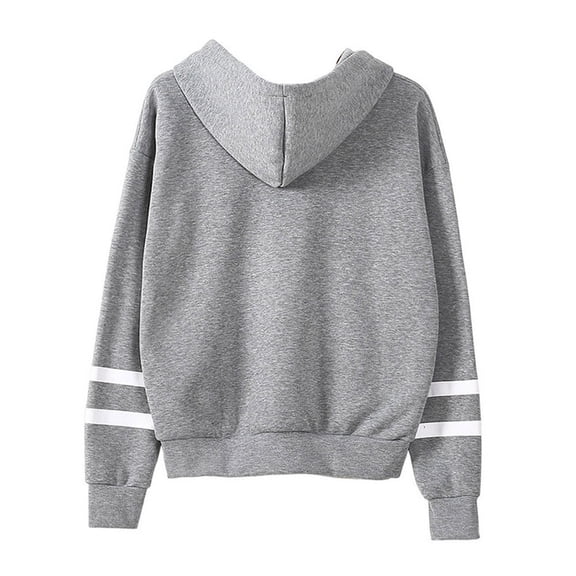 Hoodies for Women Striped Long Sleeve Pullover Hooded Sweatshirt Jumper Tops Blouse
