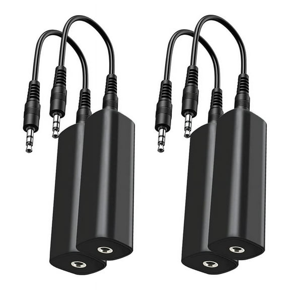 Ground Loop Isolator Noise Filter for Car Audio/Home Stereo,4 PCS with 3.5mm Audio Cables