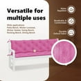 thumbnail image 4 of vidaXL Indoor/Outdoor Bench Cushions 2 pcs, Water-Repellent, Pink 70.9"x19.7"x2.8", 4 of 9