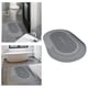 thumbnail image 5 of Alfombrilla de baño antideslizante, lavable, de secado rápido, con diatomeas para inodoro y baño. Gris ovalado L, 5 of 9