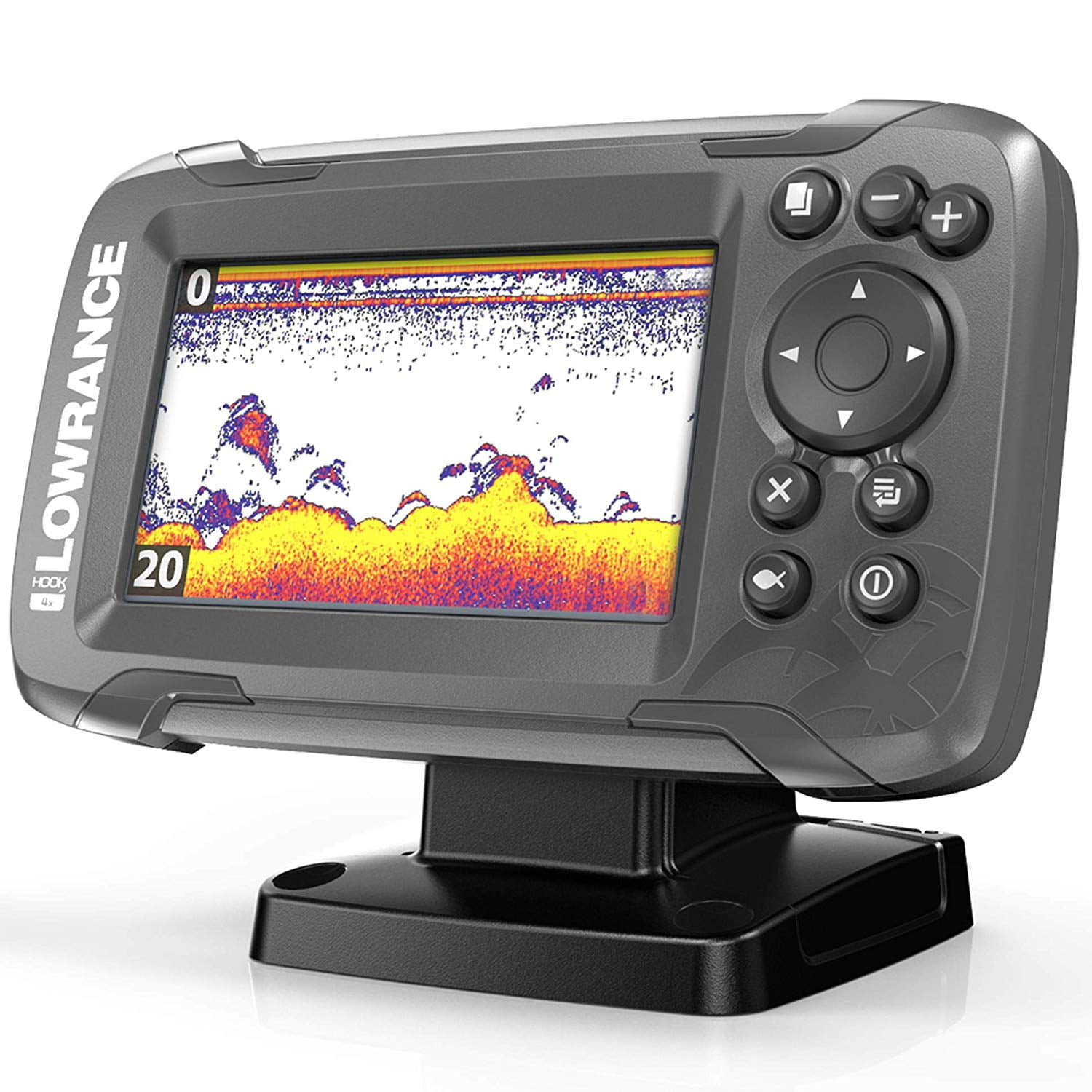 Lowrance Hook2 4x Fish Finder With Bullet Skimmer Transducer Auto Tuning Sonar 