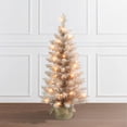 thumbnail image 2 of 3 ft Pre-lit Rose Gold Tree 97 Tips 50 UL Clear Incandescent Lights Burlap Base, 2 of 2